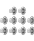 Heavy Duty Flanged Holder Base For Closet Rods And Wardrobe Shelving, Stainless Steel Tube Bracket With Screws, Thickened Flange Socket