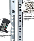 Beefy 12 Inch Metal Drawer Slides With Ball Bearing Two Way Glide For Kitchen Cabinets And Dressers, Heavy Duty Rails