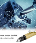 This Badass 3/8 Inch Straight Air Power Drill Hits 22000 RPM For Lightning Fast Drilling in action with water splashing.