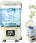 Compact Mini Washing Machine For Underwear And Delicates Portable Design With One Touch Wash Rinse Spin Zero Sweat No Fuss Hands Free Operation, showing wash cycle in action.