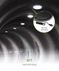 Tunnel lighting with UFO LED High Bay Light 150W Dimmable, 19,479 Lumens, 5000K Daylight, 5ft cord with plug