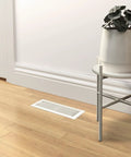 Heavy Duty 3x10 White Floor Register With All Steel Construction, Powder Coated Finish, Easy Damper Control