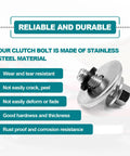 Full Throttle 3/4 Inch Go Kart Clutch Bolt Kit With Lock Washers 10 Or 12 Tooth Design Compatible With Predator 212 Mini Bike Engines stainless steel clutch bolt with washer shown.