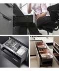 Heavy Duty Bottom Mounted Concealed Drawer Slide Pair Built Tough As Nails For Silky Cabinet Glide providing solid capacity for kitchen drawers.