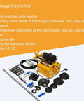 Yokoma 110V portable line boring machine with 4.92ft drilling bar and control handle; bore 2.16-10.23 in