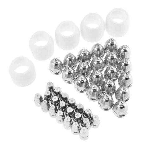 P-80 Plasma Cutter Torch Consumables Kit 45 Piece Set with 0.059 Inch Tips and 1.5mm Nozzles Electrodes Replacement