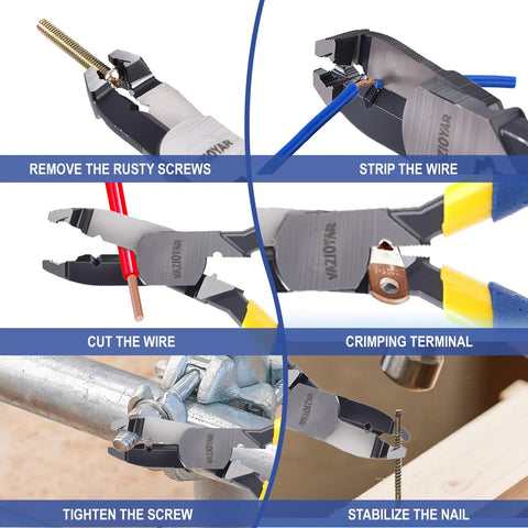Heavy Duty Screw Extractor Pliers With No Slip Grip For Stripped And Rusted Screws, Quick Removal Of Damaged Fasteners in use