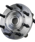 Front Wheel Hub Bearing Assembly For 2012 2013 Ram 2500 3500 4WD Eight Lug Driver Or Passenger Side Replacement With ABS Sensor Included Easy Install Durable Wheel Hub Unit Built To Last showing top view with lug bolts and ABS sensor