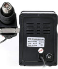 Back view of 2 In 1 SMD Soldering Rework Station With Hot Air Gun Set showing input label and power cord
