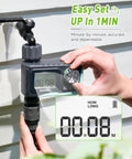 Outdoor Sprinkler Timer For Garden Hose With Large LCD Screen, Programmable Watering Schedule, Rain Delay, And Manual Control