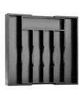 Expandable Bamboo Silverware Organizer For Kitchen Drawers Adjustable Five To Seven Compartment Cutlery Tray Utensil Holder
