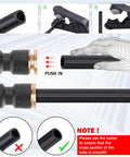 Beast Mode Heavy Duty 50 Foot One Quarter Inch Air Hose With Push To Connect Fittings Kit in use with cutting tool