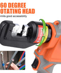 Slick Electric Hydraulic Crimping Tool Featuring Brushless Motor with 360 degree rotating head for accessibility.