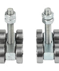 Heavy Duty 4 Wheel Trolley Assembly Rollers With Rust Resistant Galvanized Body High Carbon Steel Core for cart repairs and gear hauling.