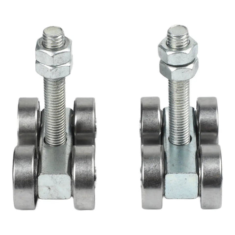 Heavy Duty 4 Wheel Trolley Assembly Rollers With Rust Resistant Galvanized Body High Carbon Steel Core for cart repairs and gear hauling.