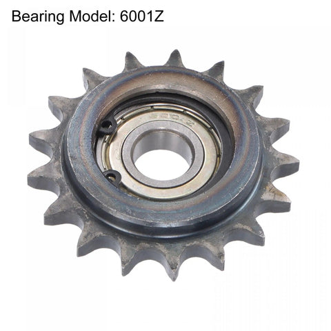 Top Tier Chain Idler Sprocket Tensioner Roller 17 Teeth 3/8 Inch Pitch With 6001Z Precision Bearing 12mm Bore detail view