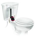PerforMAX Universal High Performance 2 Inch Toilet Flush Valve Repair Kit installed in toilet tank view