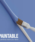 Slick Paintable Cable Cover Kit With Peel And Stick Backing To Easily Hide Cluttered Wall Cords Tv Mount Wires Half Round Wire Raceway Channel In Crisp White Finish being painted to match decor.