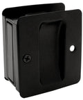 Matte Black Pocket Door Passage Hardware Kit With Mounting Hardware Included Easy Install Nonlocking Sliding Door Hardware Sized Two And A Half By Two And Three Quarters Inches Durable Matte Finish For Interior Pocket Doors