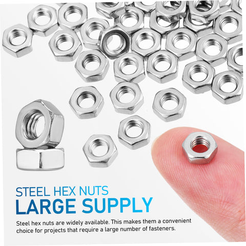 200 Piece Stainless Steel Hex Nuts Heavy Duty Hardware Fasteners For Repair Assembly And Fabrication Jobs Built Tough And Ready To Roll With Zero Hassle For Any Daily Grind Or Weekend Build, displayed with a finger for size reference.