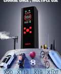 Portable Tire Inflator With Color LED Screen, 12V Car Air Pump, 4X Faster Inflation, Auto Shut-Off, Digital Pressure Gauge