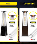 Beefed Up Replacement Quartz Glass Tube With Rubber Ring For Four Sided Pyramid Patio Heaters 49.5 Inch Tall And 4 Inch Diameter comparison