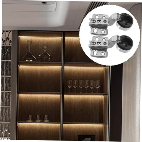Two Pack Soft Close Cabinet Hinges With Hydraulic Damping For Frameless Cabinets Self Closing Mechanism by IMIKEYA close-up