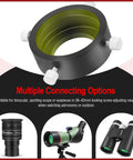Universal T2 Camera Photo Adapter For Telescope And Spotting Scope Eyepieces 52 To 59mm with knurled screws and lock.