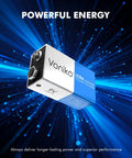Heavy Duty 9V Alkaline Batteries 4 Pack For Smoke Detectors And Home Safety Gear Featuring A Rock Solid Leakproof Seal And Long Lasting Juice To Keep Your Everyday Electronics Running Smooth With Zero Hassle. Close-up view of a 9V alkaline battery with a blue design, showcasing its powerful energy.