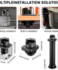 Game Changing Electric Portafilter Cleaner With Rapid Knock Box Design That Clears Used Coffee Grounds Instantly For Busy Cafes And Pro Baristas Seeking Hella Fast Daily Cleanup Without The Hassle multiple installation options