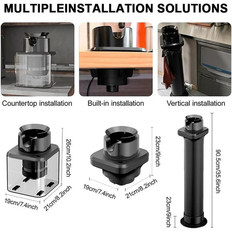 Game Changing Electric Portafilter Cleaner With Rapid Knock Box Design That Clears Used Coffee Grounds Instantly For Busy Cafes And Pro Baristas Seeking Hella Fast Daily Cleanup Without The Hassle multiple installation options