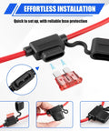 10 Gauge Inline Fuse Holder 40A Four Pack For 12V Cars Trucks Boats Marine ATVs Motorbikes with Tinned Copper Wiring