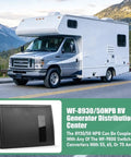 Rugged RV Power Hub And Distribution Center With 30 Amp Or 50 Amp Main Breaker 120 240V Dual Voltage 15 DC Circuits display