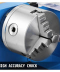 High accuracy chuck of the Awesome 550W Mini Benchtop Lathe Metal Works Machine for precise metalworking.