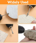 120 Grit Diamond Grinder Bits For Rotary Tools With One Eighth Inch Shank demonstrating stone and ceramic engraving.
