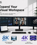 Top Shelf Thunderbolt Five 300W Docking Station Packs Thirteen In One Usb C Multiport Hub setup with multiple monitors.