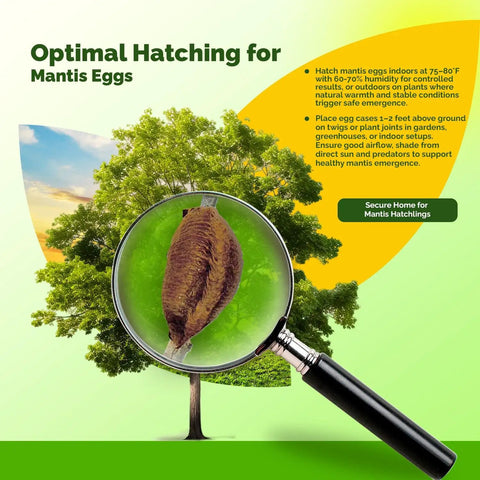2-Pack Mantis Egg Case Hatch Kit For Indoor Or Outdoor Use Real Live Insects Easy 2-12 Week Hatch Fun Hands-On Science Activity For Kids And Garden Buffs Natural Garden Pest Control, magnified egg case