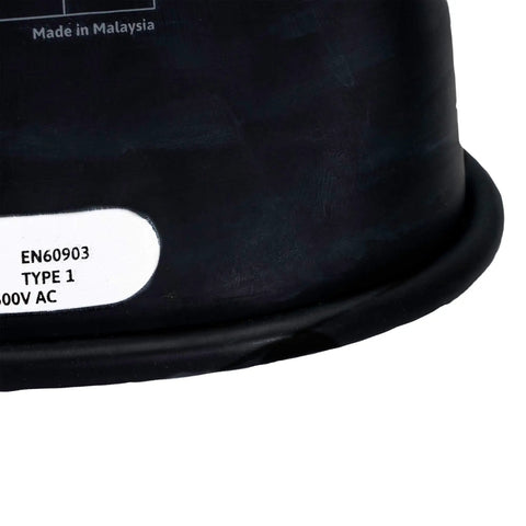 Close up of Class 1 Electrical Gloves Built From Natural Rubber For Real Deal Electrical Work OSHA NFPA CSA Certified logo