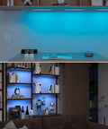 Under Cabinet RGB LED Strip Lights With Dimmable White And Color Voice Control With Alexa And Google Home Smart App Remote
