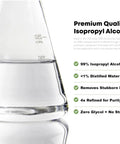 Pro Grade Isopropyl Alcohol 99 Percent 32 Oz Bottle With Easy Access Reservoir For Dipping Ideal For Quartz Borosilicate Glass Metal And Hard Surfaces Great For Tools And Lab Cleanup, clear lab beaker with 99% IPA