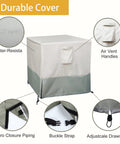 Heavy Duty Outdoor AC Cover for Central Unit 30x30x32 Inches Waterproof Windproof with features labeled