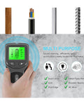 Slick 5 In 1 Wall Scanner And Metal Detector With Live Wire And Wood Stud Finder, displaying multiple detection features.