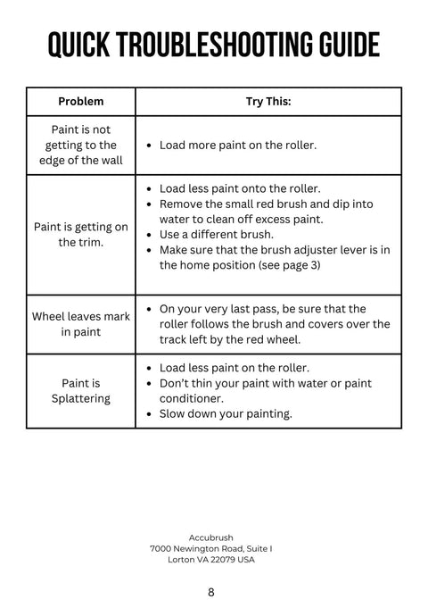 Quick troubleshooting guide for Paint Edger Deluxe Kit For Sick Ceiling Edges On Textured Surfaces With Free MX Edger And Easy Brush Adjustments.