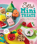 Felt Food Kit With 18 Totally Cheerful Plush Treats Faces And Patterns Easy Stitch And Stuff Craft on pink checkered background