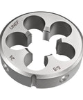 Close-up of 5/8-24 UNEF Tap And Die Set For Right Hand Machine Threads, showing metal round die for thread cutting.
