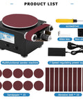 2-In-1 Mini Sander For Wood, Metal, Stone, 6-Inch Disc Plus 1.2x15-Inch Belt, accessories included in product list
