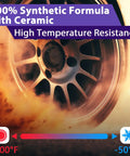 Ceramic Brake Caliper Lubricant Grease For Sliding Pins And Pads With Extreme Heat Resistance Pro Grade Stops Squeaking And Prevents Seizing 1 Oz 3 Pack label showing temperature resistance.