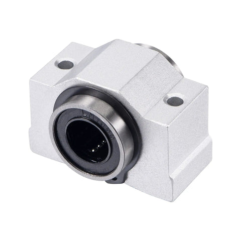 Premium Double Seal Linear Ball Bearing Slide Blocks Featuring Slick Smooth Gliding Action Built Tough For 13mm Shafts SCV13UU showing aluminum shell.