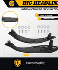 Front Left And Right Inner Door Pull Handles For BMW 3 Series F30 F31 2012 Through 2018 320i Replacement Inner Trim Door Handle Set OEM Style No Fuss Direct Fit Easy Install Long Lasting High Quality, black plastic, 14.96 x 3.15 in