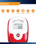 Recumbent Exercise Bike With Magnetic Resistance And Pulse Sensor NS908R display screen showing digital readout and modes